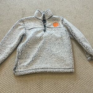 Clemson fuzzy pullover coat